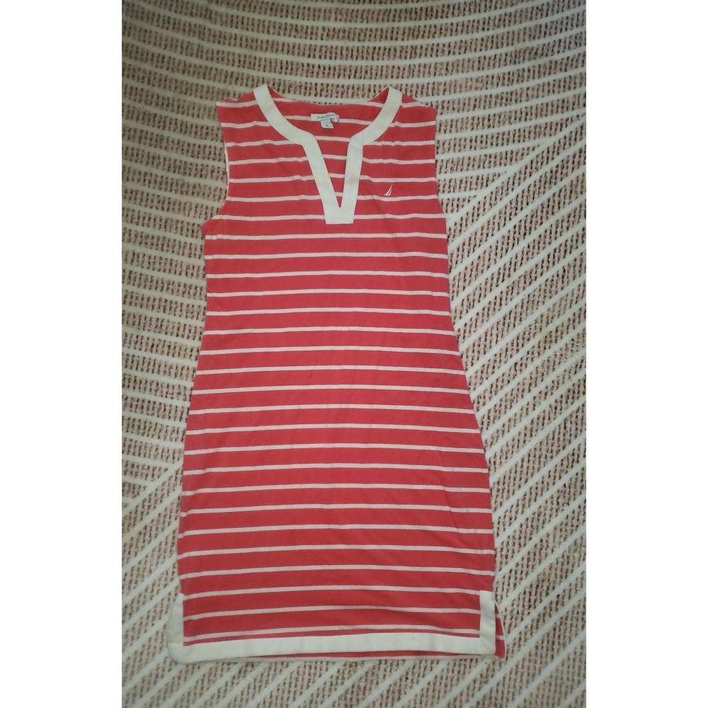Red and White Striped Dress
